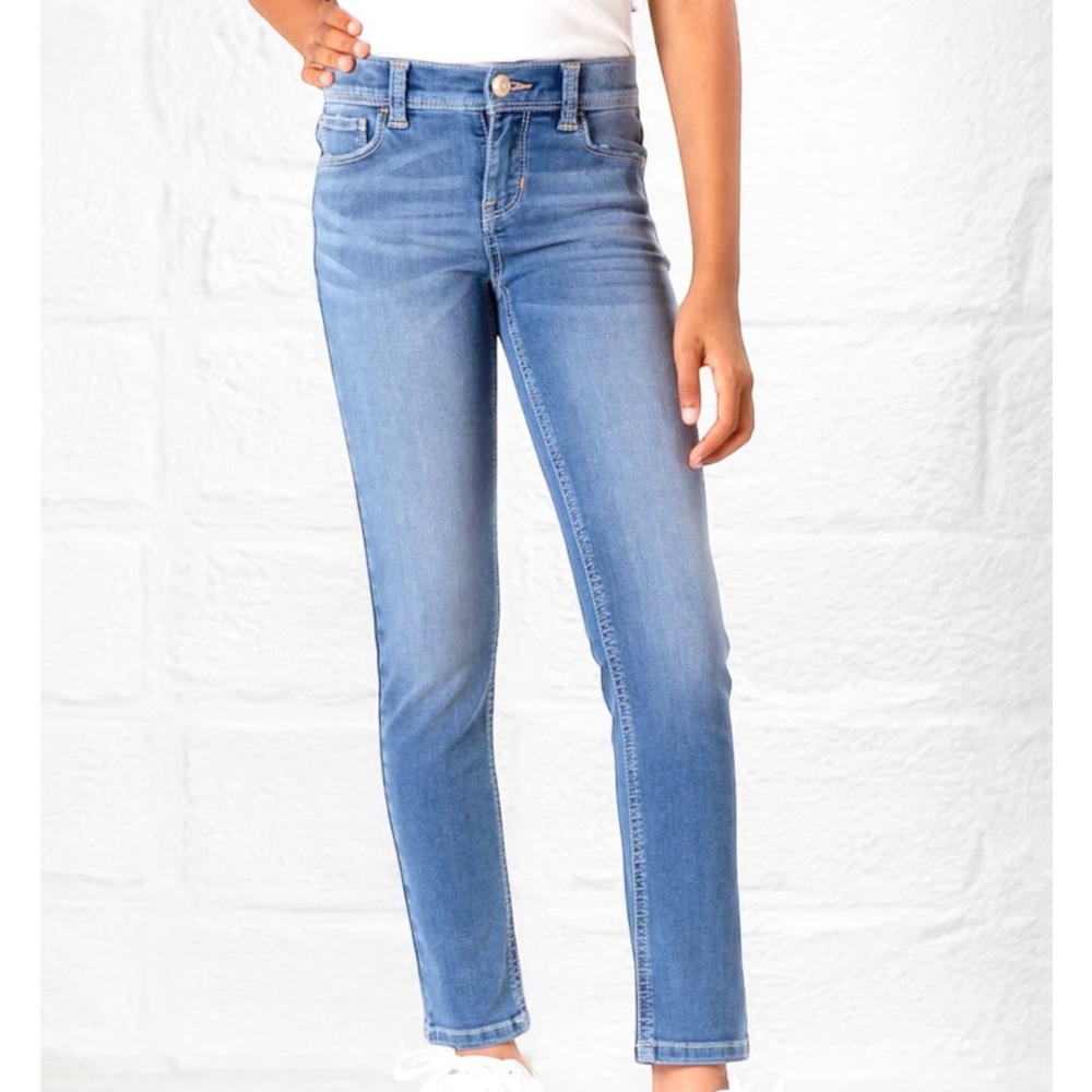 Jordache Girl's Size 10 Light Blue Stretchy Skinny Jeans Adjustable Waist EUC - Picture 15 of 15